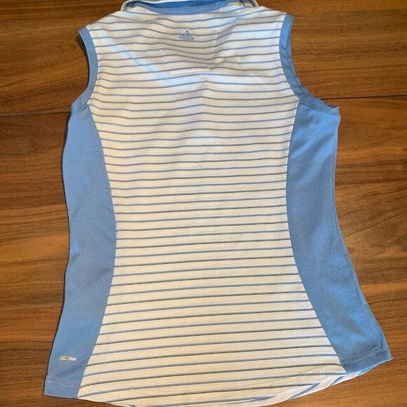 Adidas women's golf/tennis/pickle ball classic sleeveless polo shirt, EUC, Sz S - Picture 2 of 12